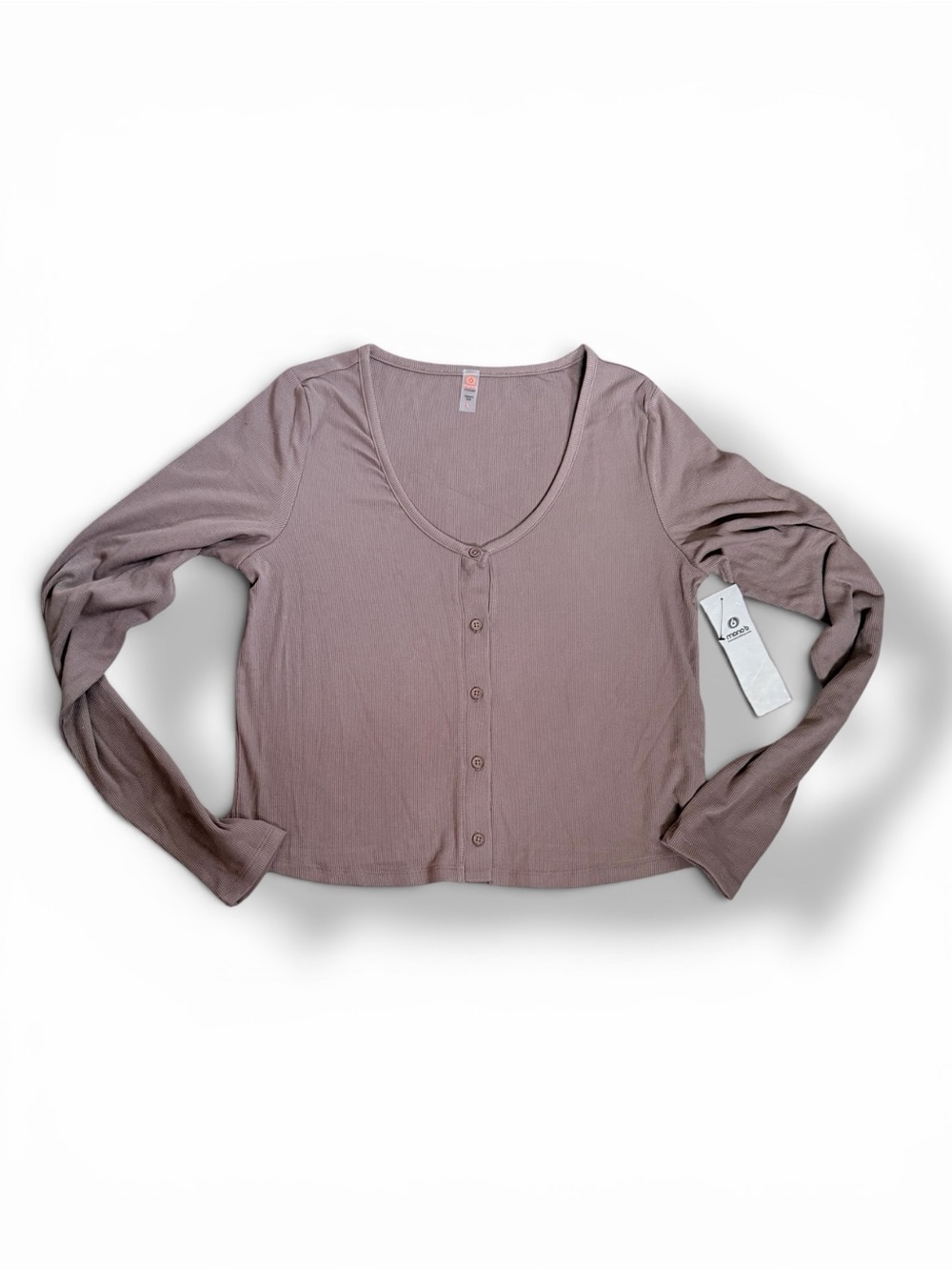 Mocha color Long Sleeve ribbed Top - Mono b